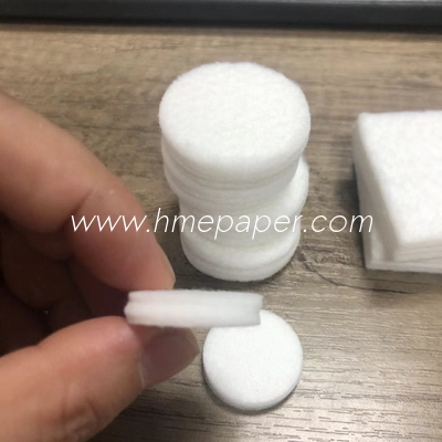 comprar Filtro de aguja de algodón de pulpa de algodón blanco elemento de filtro absorvente circular para filtro respiratorio online manufacture